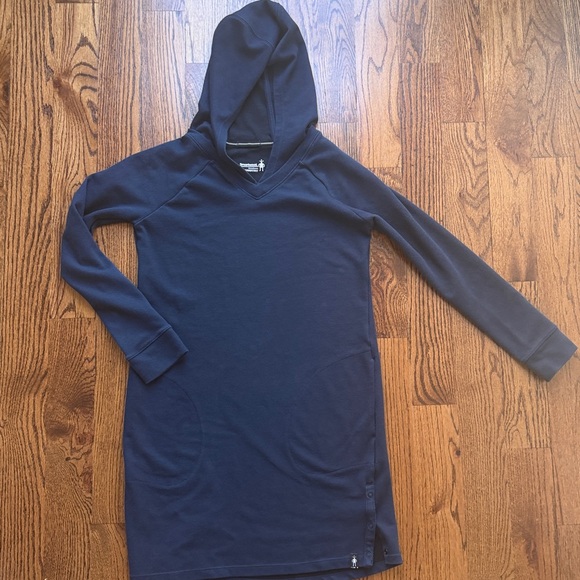 Smartwool Women's Everyday Exploration Merino Hoodie Navy Blue Dress -SMALL - Picture 2 of 8